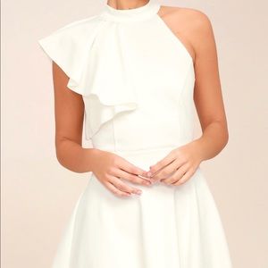 White One-Shoulder Lulus Dress